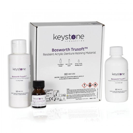Bosworth Trusoft P&L Resilient Denture Acrylic Relining Material Standard Kit