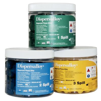 Dispersalloy Amalgam,2 Spill 50 Caps/ Jar,R Set