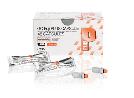 Fuji Plus Glass Ionomer Luting Cement Capsules Yellow 48/Pk