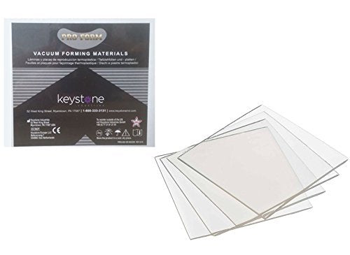 Proform Bleaching Tray Sheet Vacuum Forming Materials, Soft Eva 0.80 Clear, 5"x5" Square 25/Pkg