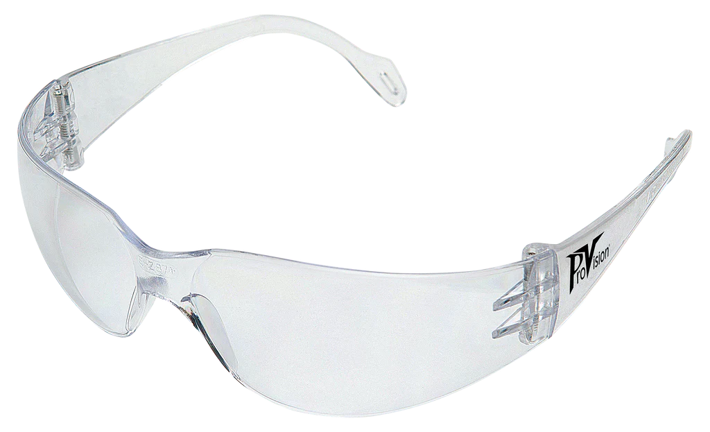 Safety Glasses ProVision Econo WrapsClear Lens/Clear Frame