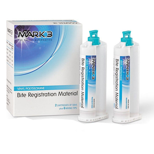 Mark3 Bite Registration VPS Impression Materials Fast Set 2x50ml Cart #0219