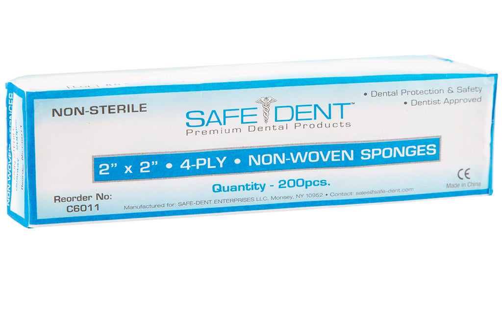 4/Ply Sponge Gauze Non-Woven 2"x2", 5000/Case 25/Sleeves