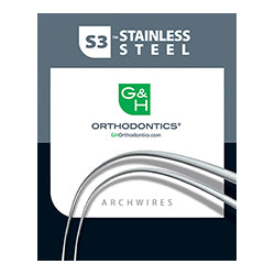 S3™ Stainless Steel, Trueform Round SS Ortho Wires 25/PK