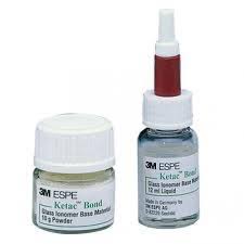 Ketac Bond Powder 10gm Yellow radiopaque glass ionomer cavity liner