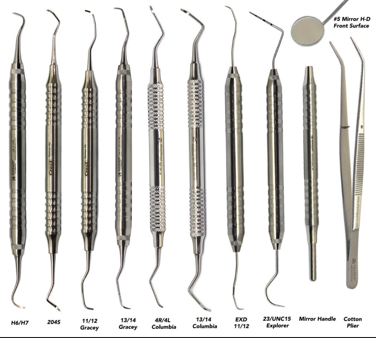 Hygiene Instruments Kits Scalers &amp; Gracey Curette Hollow Handle