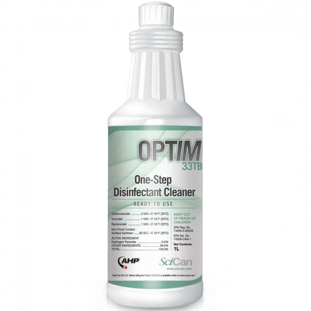 Optim 33 TB Surface Disinfictant Cleaner  1/L Bottle, SciCan
