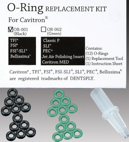 O-Ring for Cavitron Ultrasonic Scaler Insert Replacement Kit, Green -12/Pk
