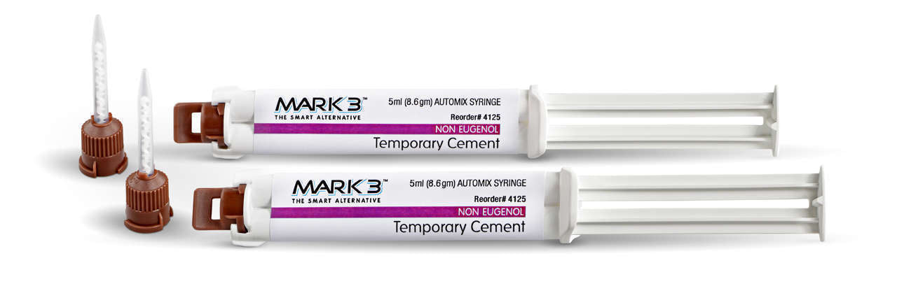 Luting Temporary Cement NE Automix Syringe 5ml. 2/Pk+20/Mixing Tips